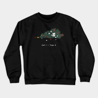 Christmas tree (white caption) Crewneck Sweatshirt